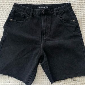 Black Denim Shorts